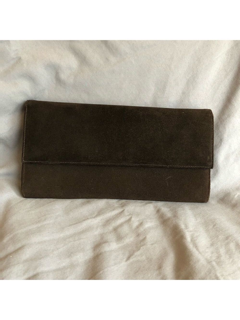 𝅺paragon vintage leather clutch